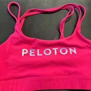 Peloton Cadent Strappy Elevate Sports Bra Women Sz M Pink Gym Training